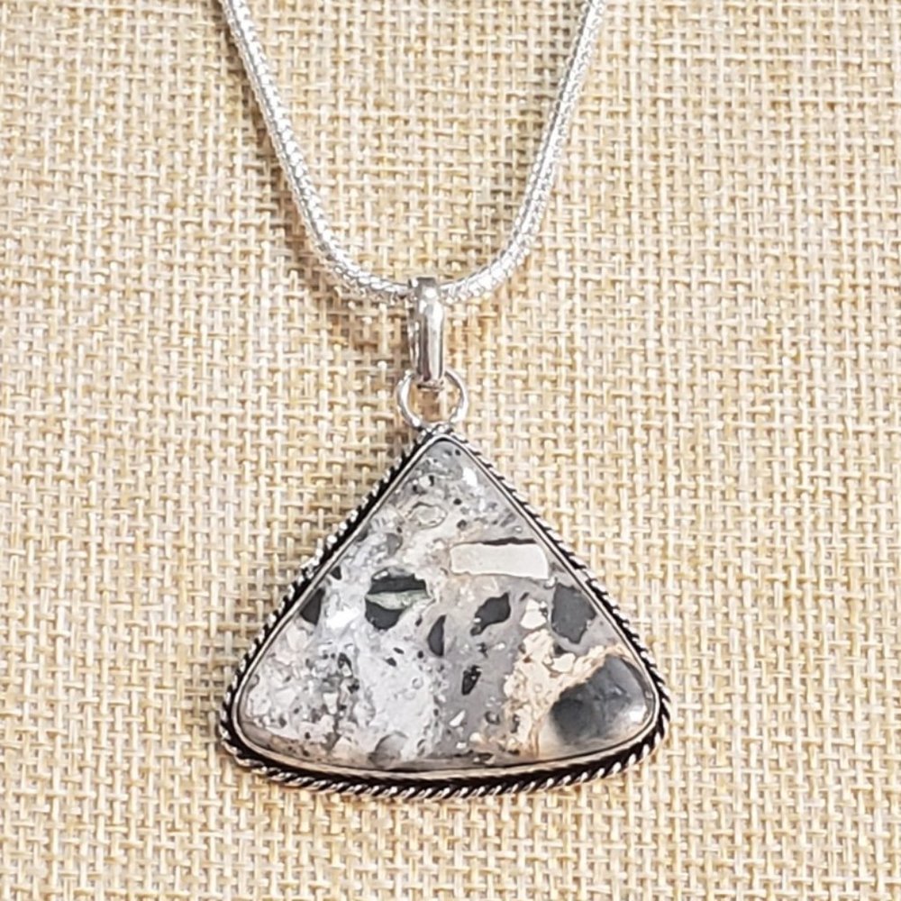 Jasper Necklace, 925 Silver Maligano Jasper Pendant Necklace, Jasper Pendant